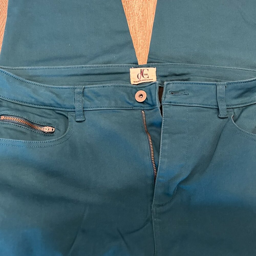 Teal jean Capris